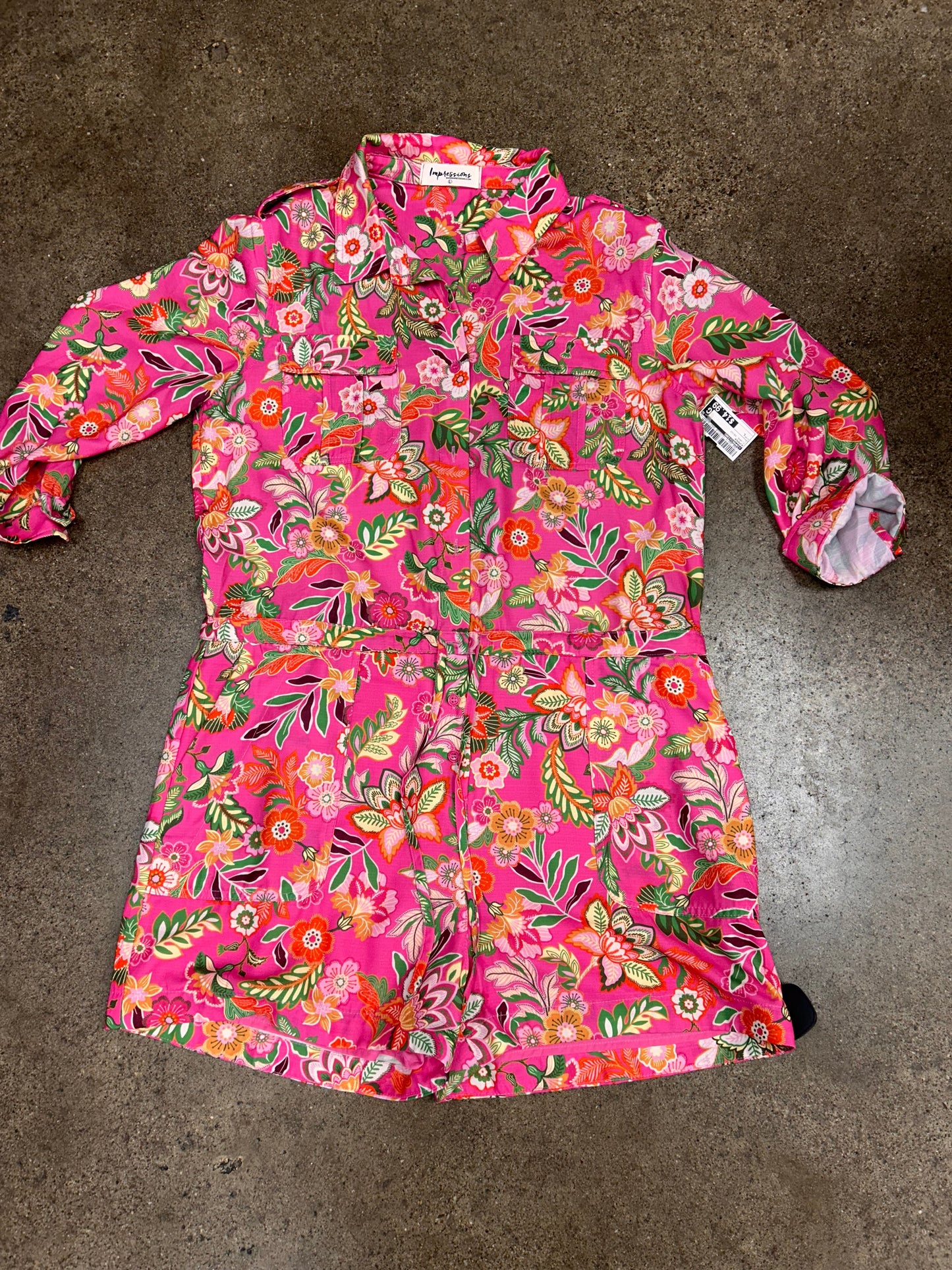 Romper By Impressions In Floral Print, Size:L