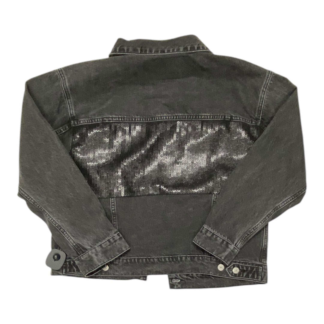 Jacket Denim By Lucky Brand In Black Denim, Size:S