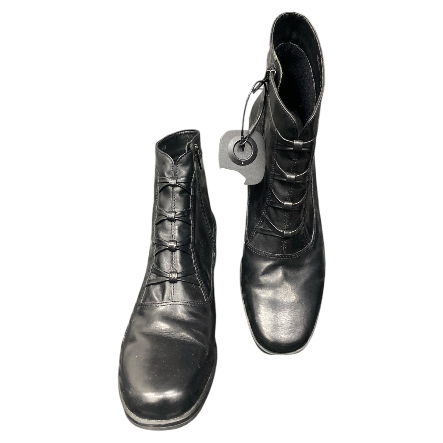 Boots Ankle Heels By Accent In Black, Size:8