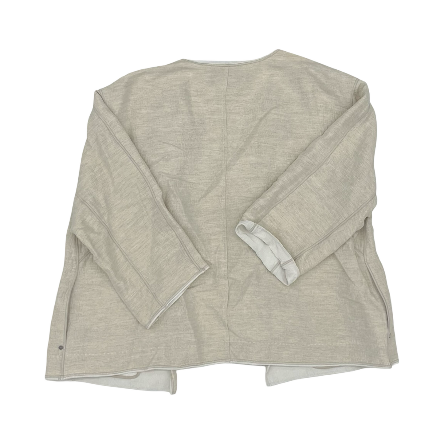 Blazer Designer By Lafayette 148 In Tan, Size:Xl
