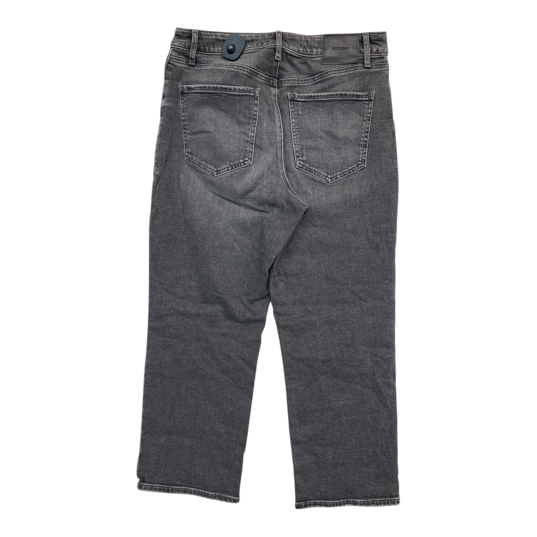 Jeans Straight By Express In Black Denim, Size:10