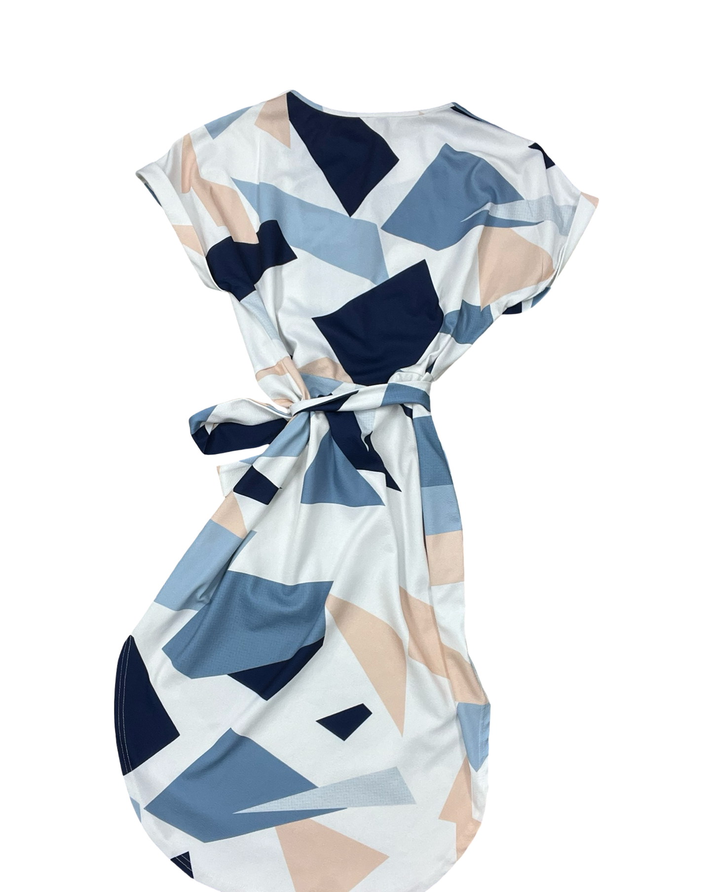Dress Casual Midi By Shein In Blue & Cream, Size:Xl