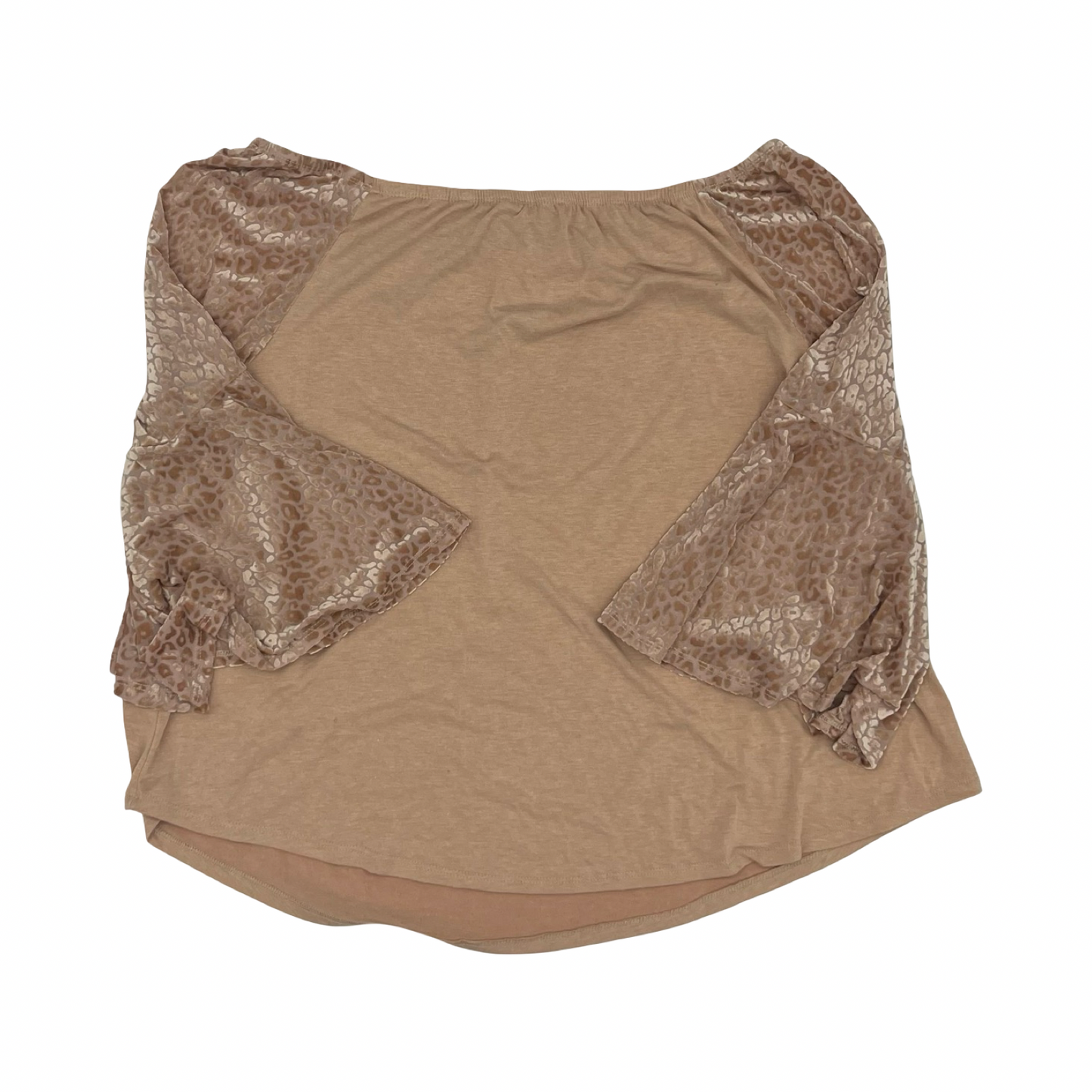 Top Ls By Emerald In Tan, Size:2X