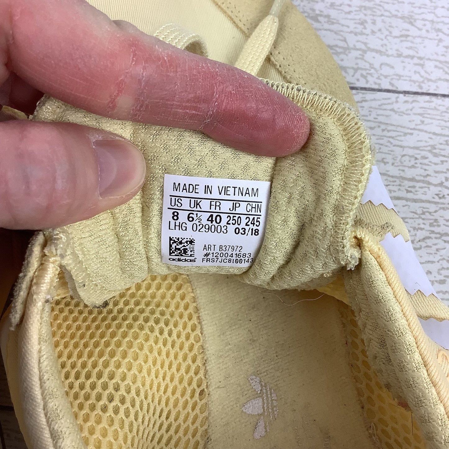 Shoes Sneakers By Adidas In Yellow, Size: 8