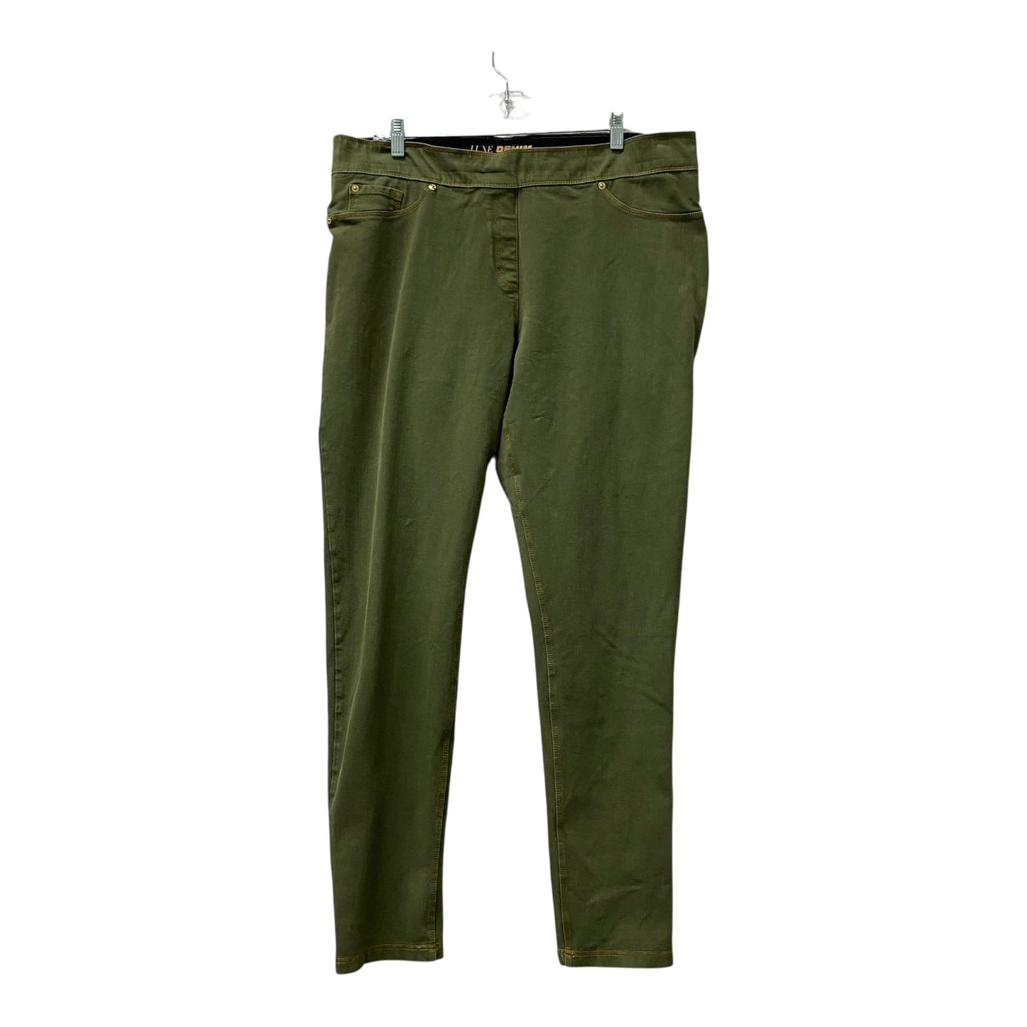 Jeans Skinny By Luxe In Green, Size:18