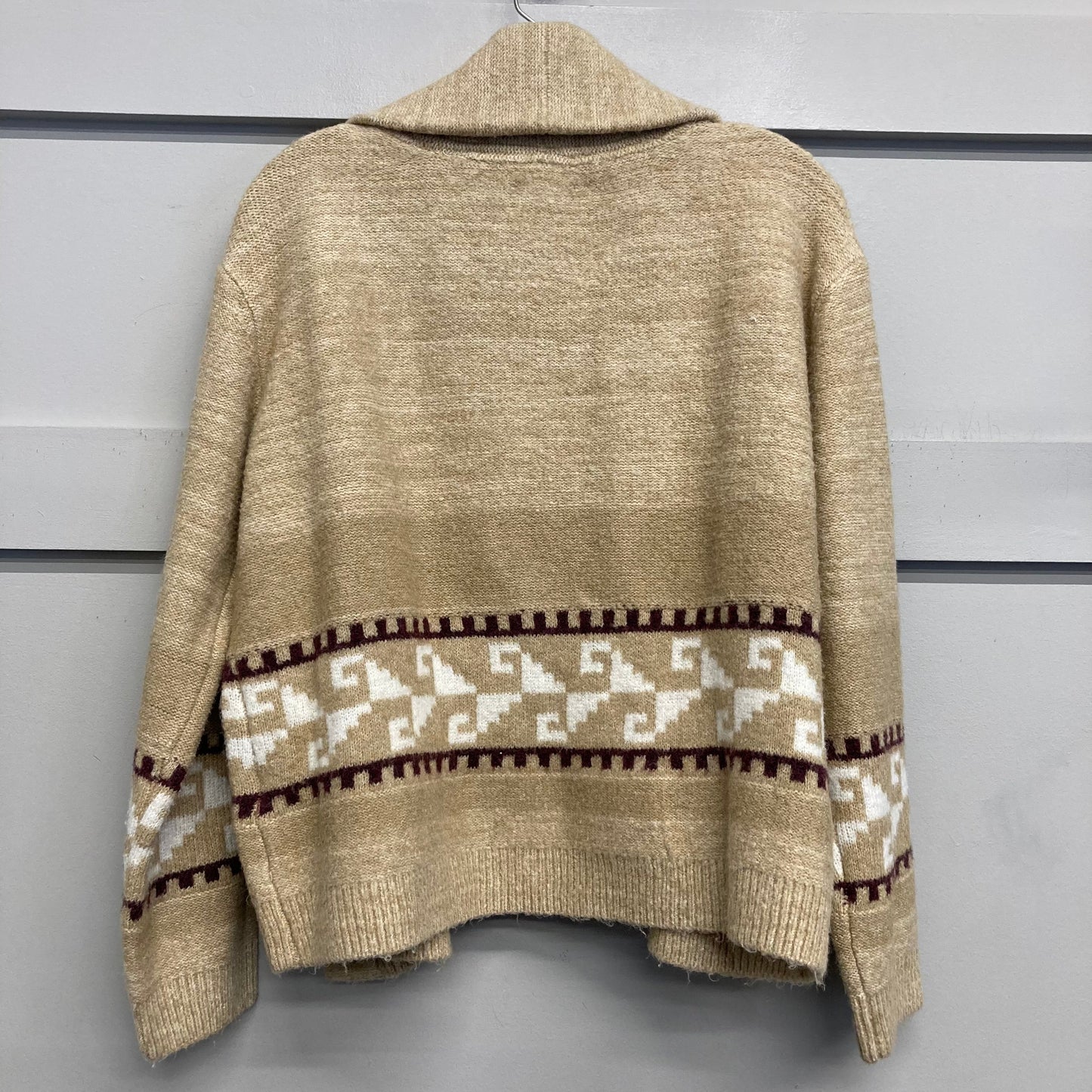 Sweater Cardigan By Lucky Brand In Tan, Size:S