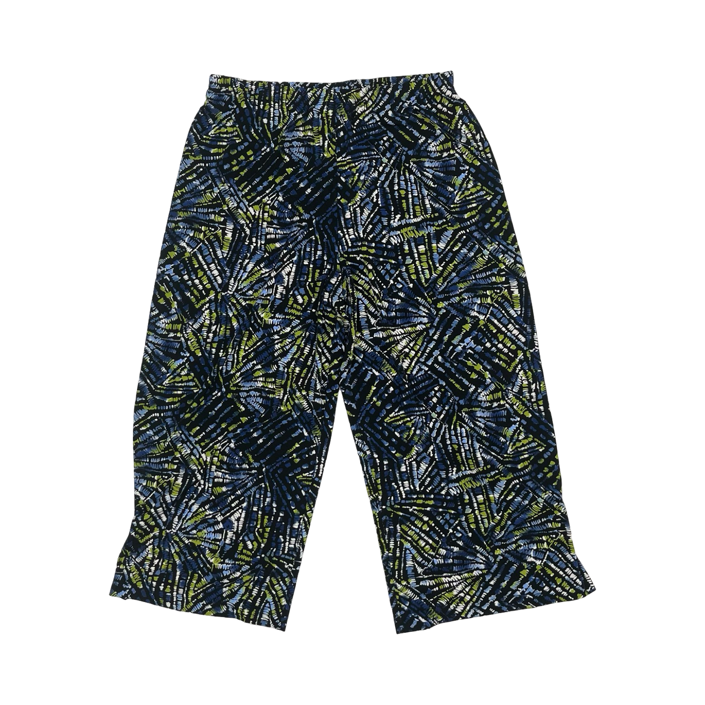 Pants Cropped By Chicos In Blue & Green, Size:L