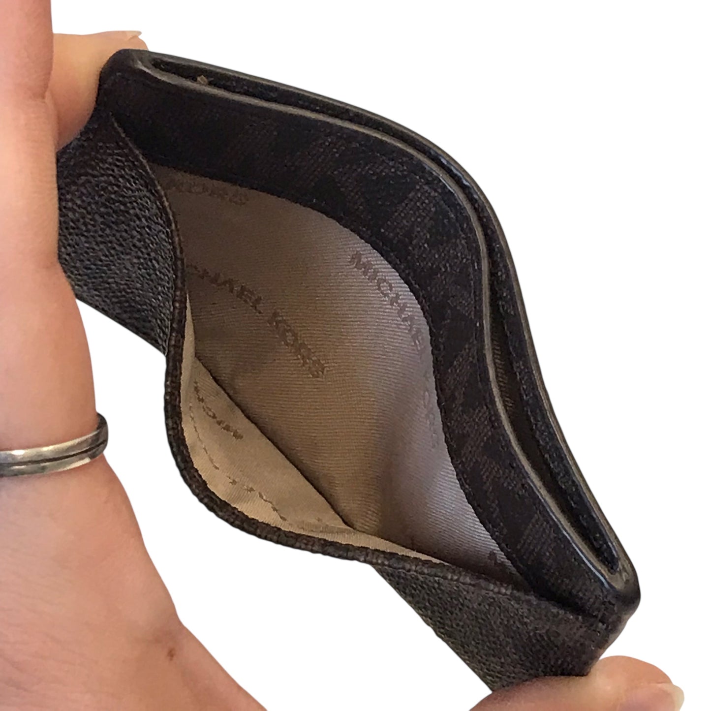 Card Holder Designer By Michael Kors In Brown, Size:Small