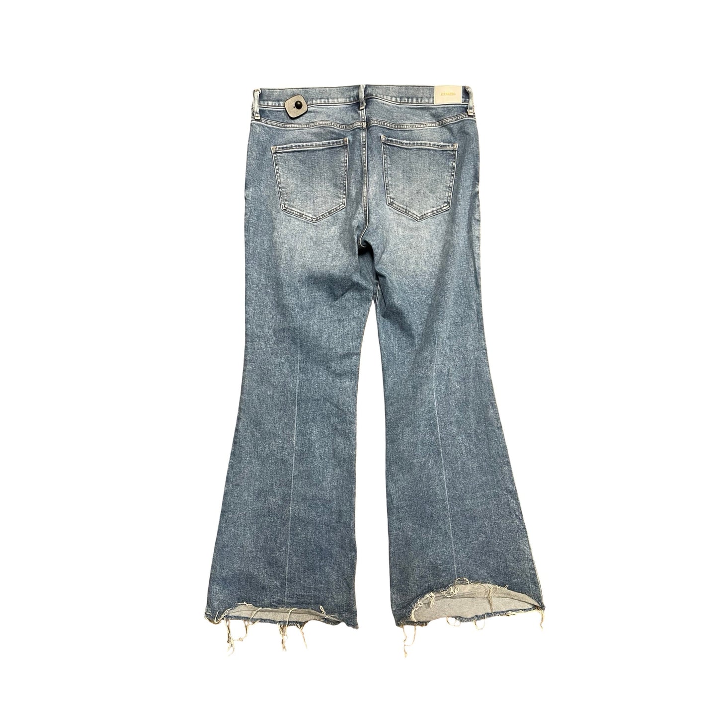 Jeans Flared By Express In Blue Denim, Size:16L