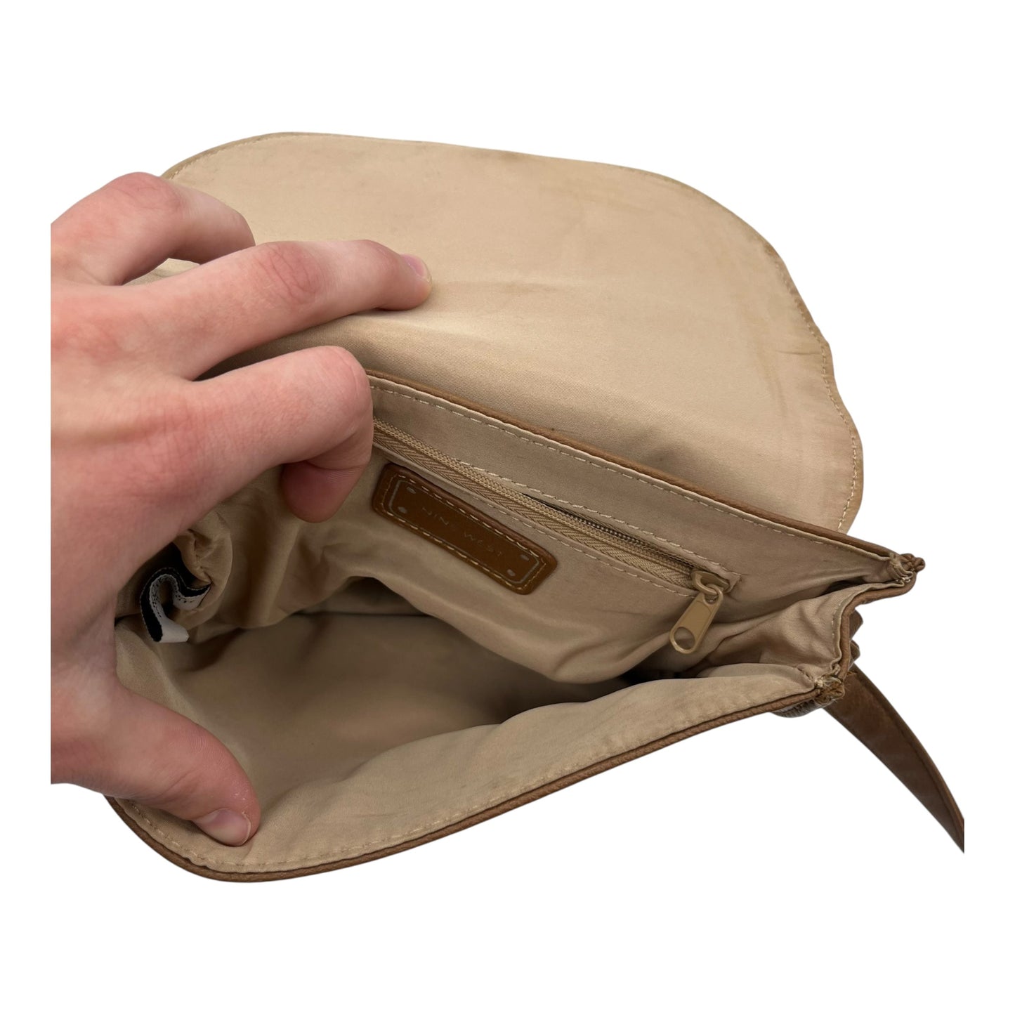 Crossbody By Nine West In Tan, Size:Small