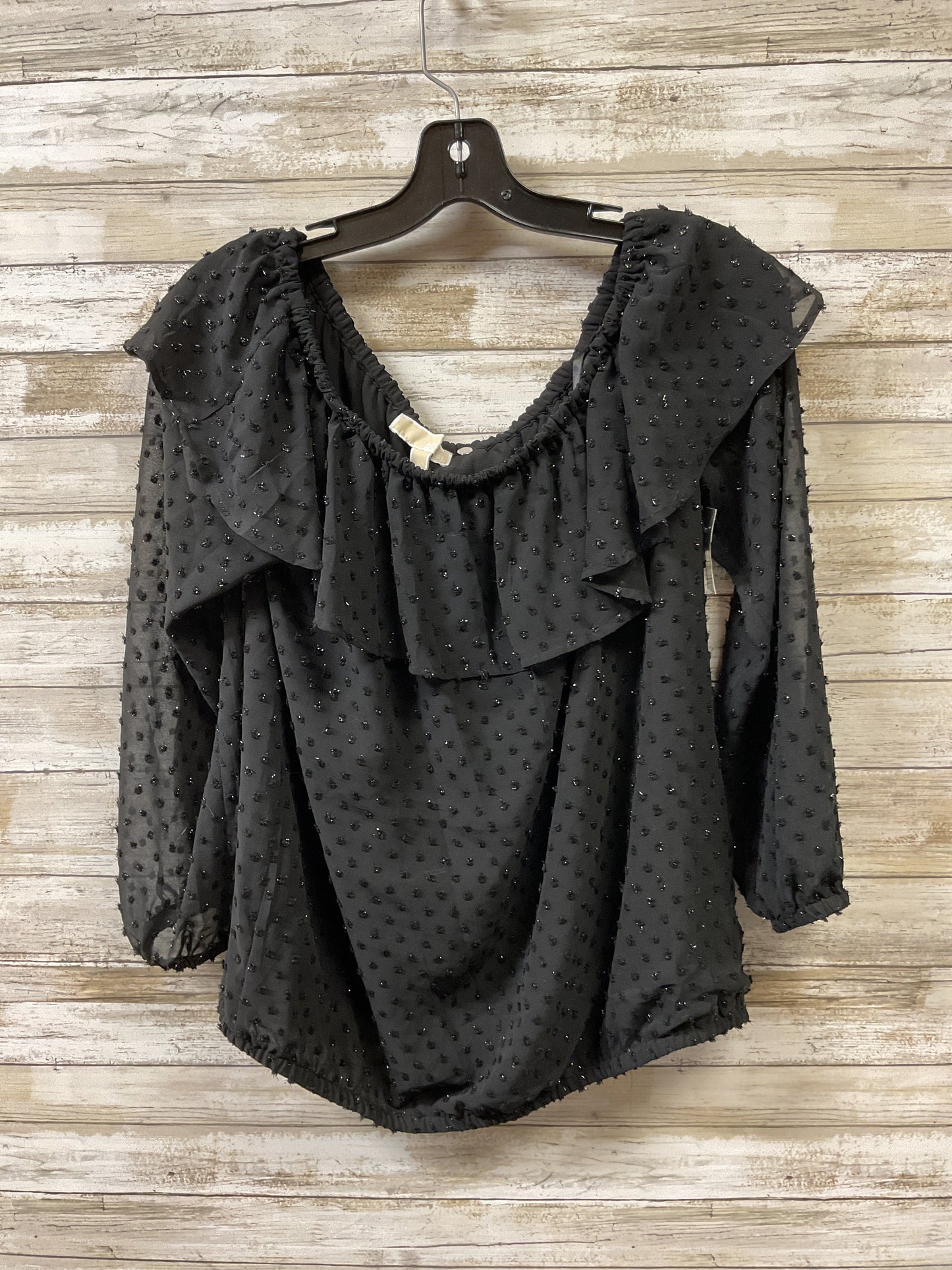 Top Ls By Michael By Michael Kors In Black, Size:L