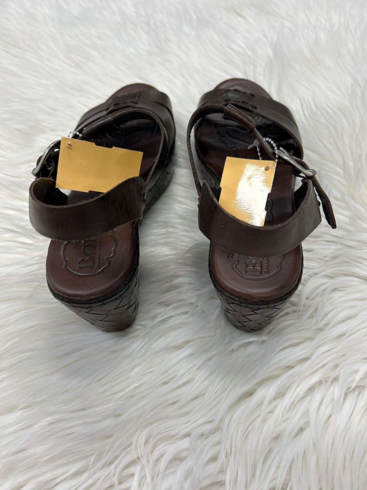 Sandals Heels Platform By Born In Brown, Size:9.5