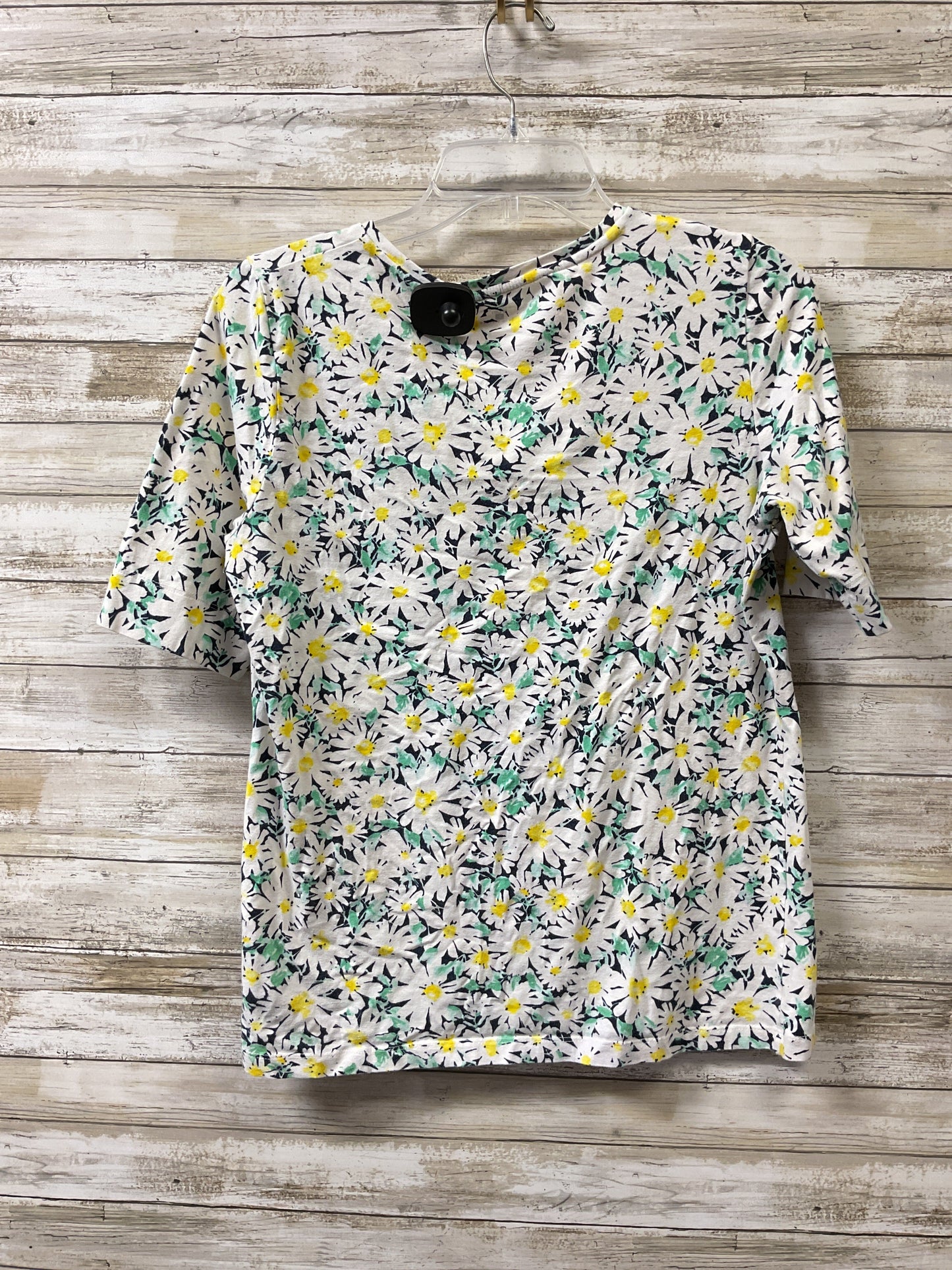 Top Ss Basic By Jones New York In Blue & Yellow, Size:L