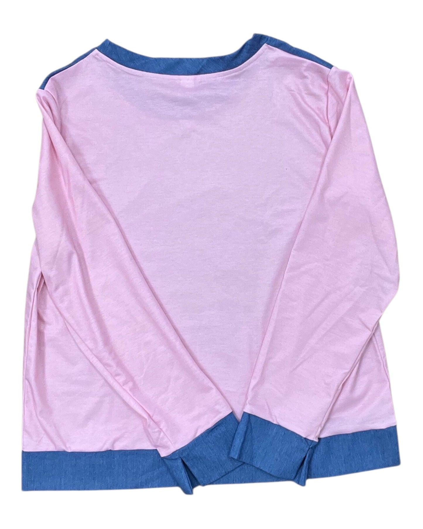 Top Ls By Clothes Mentor In Blue & Pink, Size:Xl
