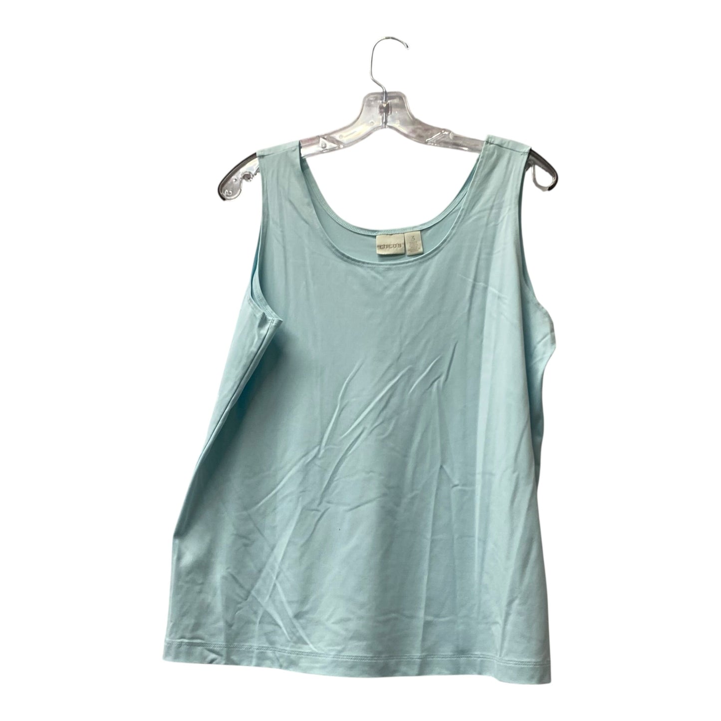 Top Sleeveless By Chicos In Teal, Size:Xl
