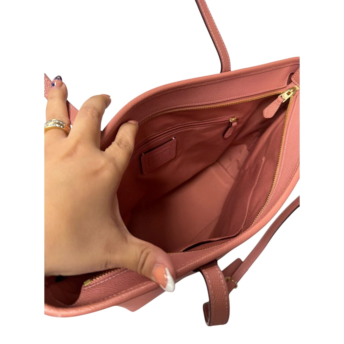 Handbag Designer By Coach In Pink, Size:Large