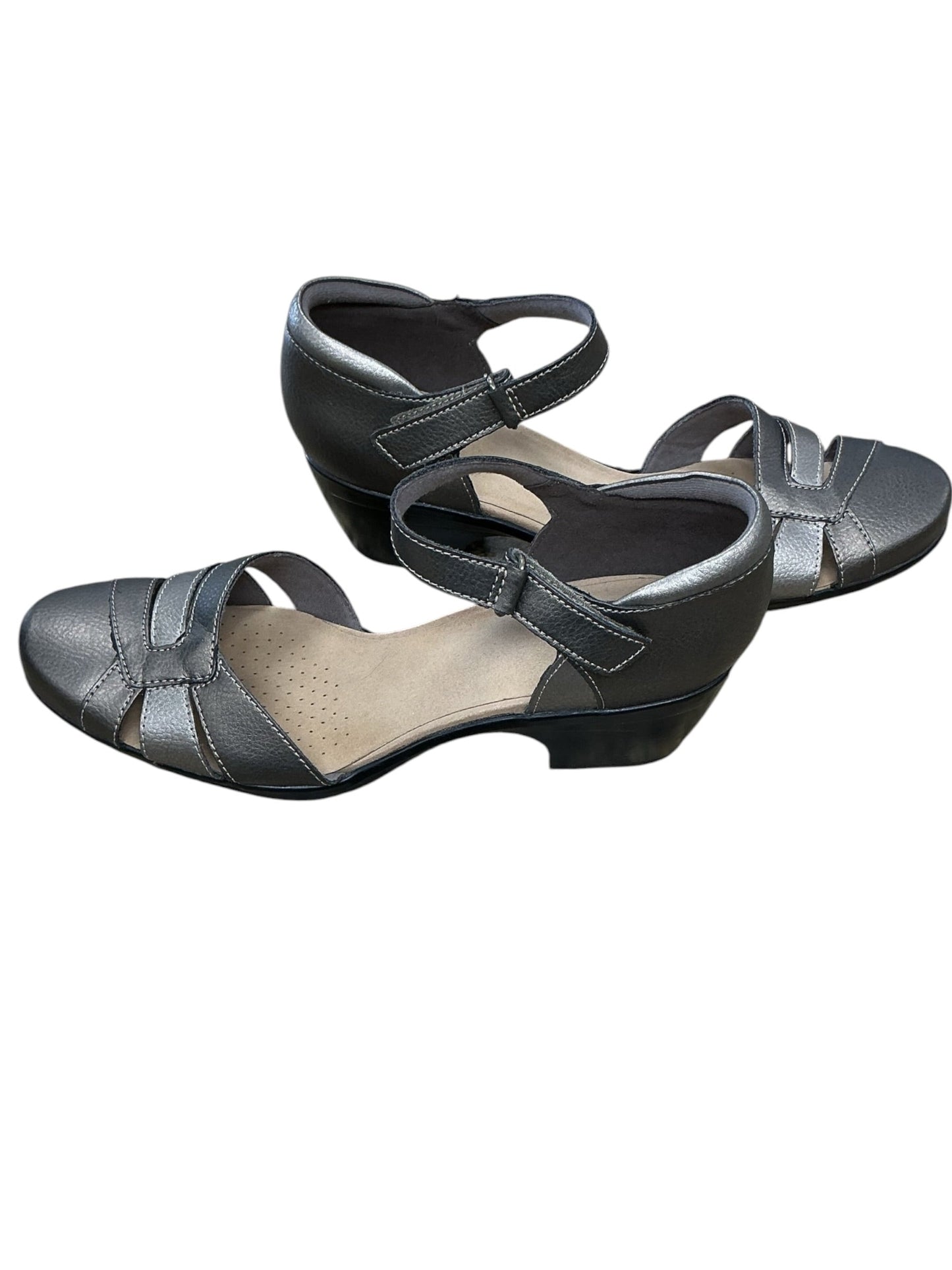 Sandals Heels Kitten By Clarks In Bronze, Size:11