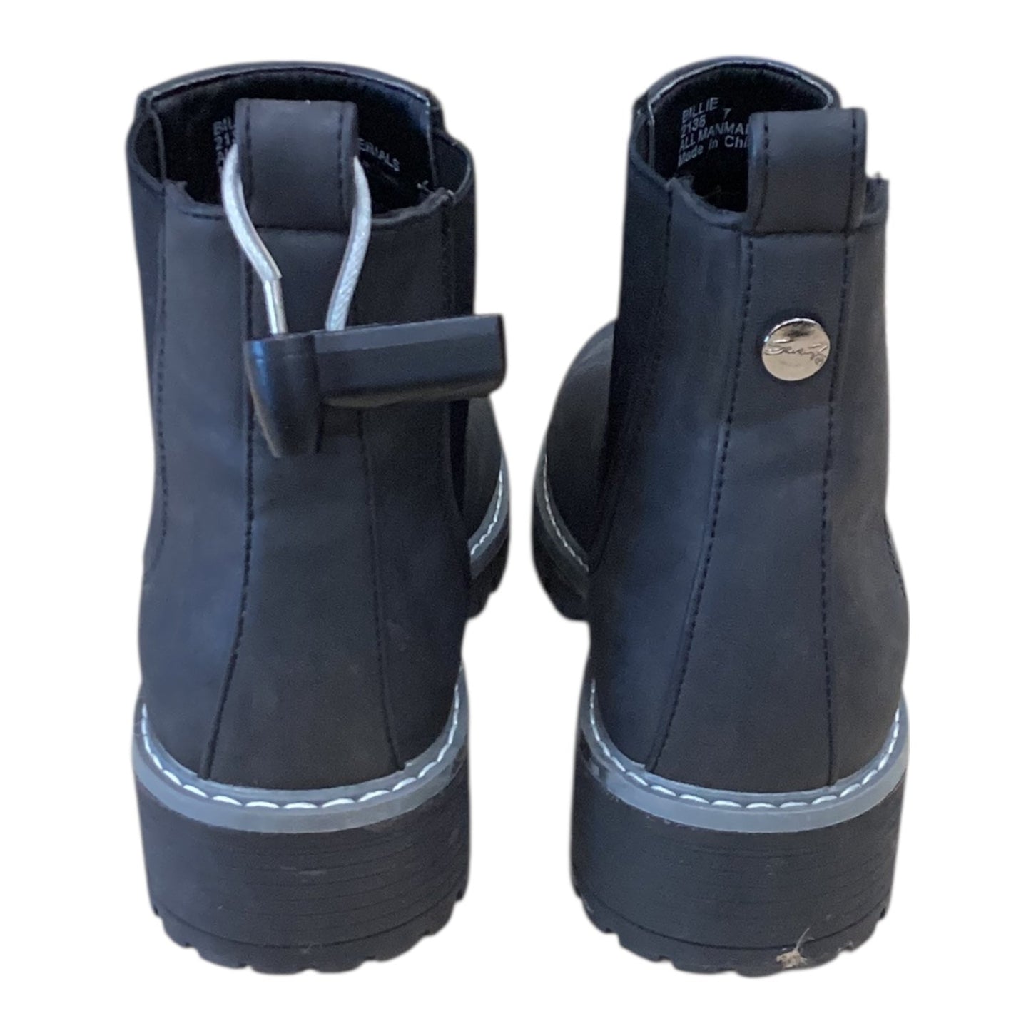 Boots Ankle Flats By Seven 7 In Black, Size:7