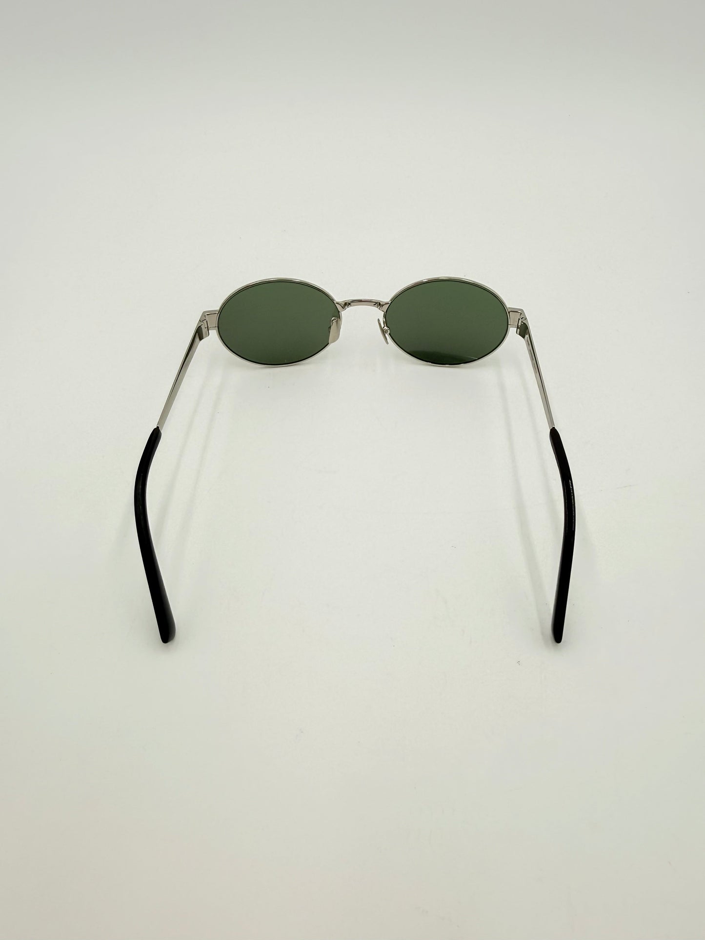 Sunglasses Luxury Designer By Yves Saint Laurent In Silver