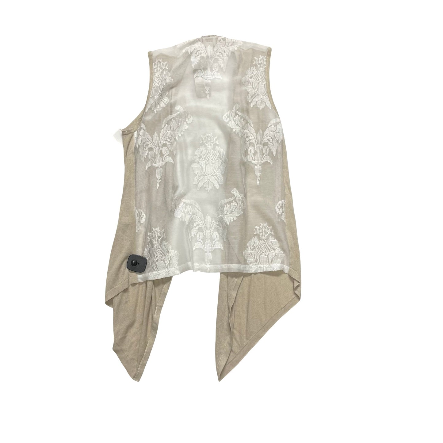 Top Sleeveless By Chicos In Cream & White, Size:M