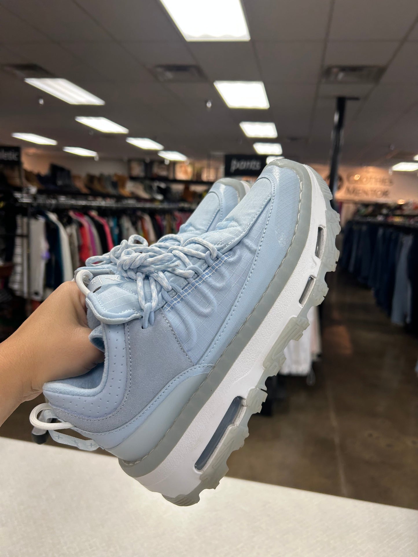 Shoes Luxury Designer By Jordan In Blue, Size:7.5