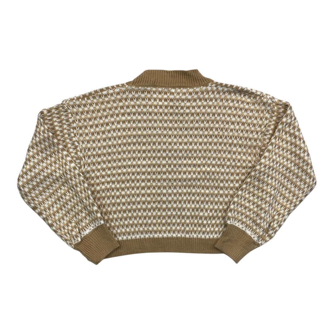 Sweater Cardigan By SOLEILA In Tan, Size:S