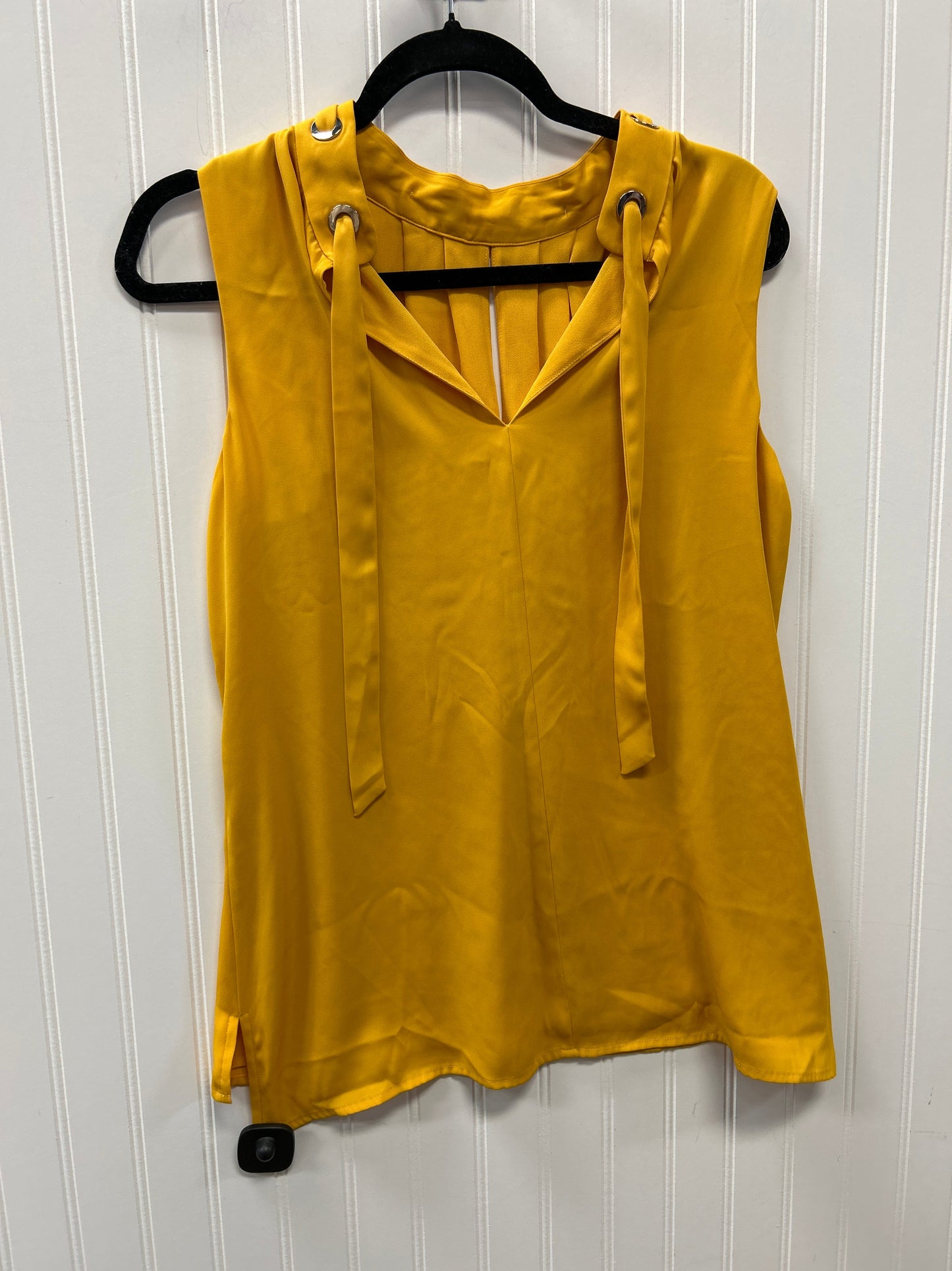 Blouse Sleeveless By White House Black Market In Yellow, Size:M