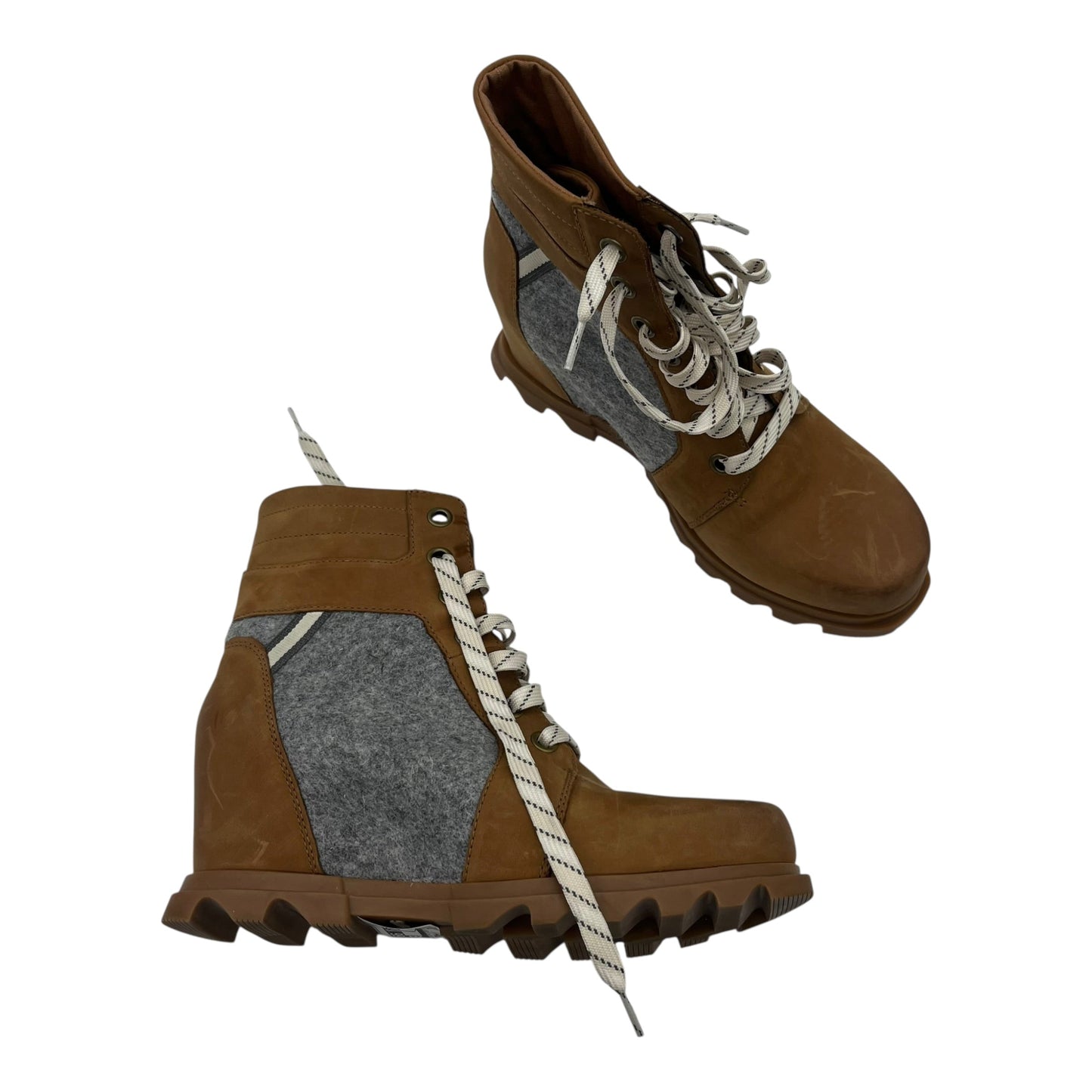 Boots Leather By Sorel In Brown & Grey, Size:11