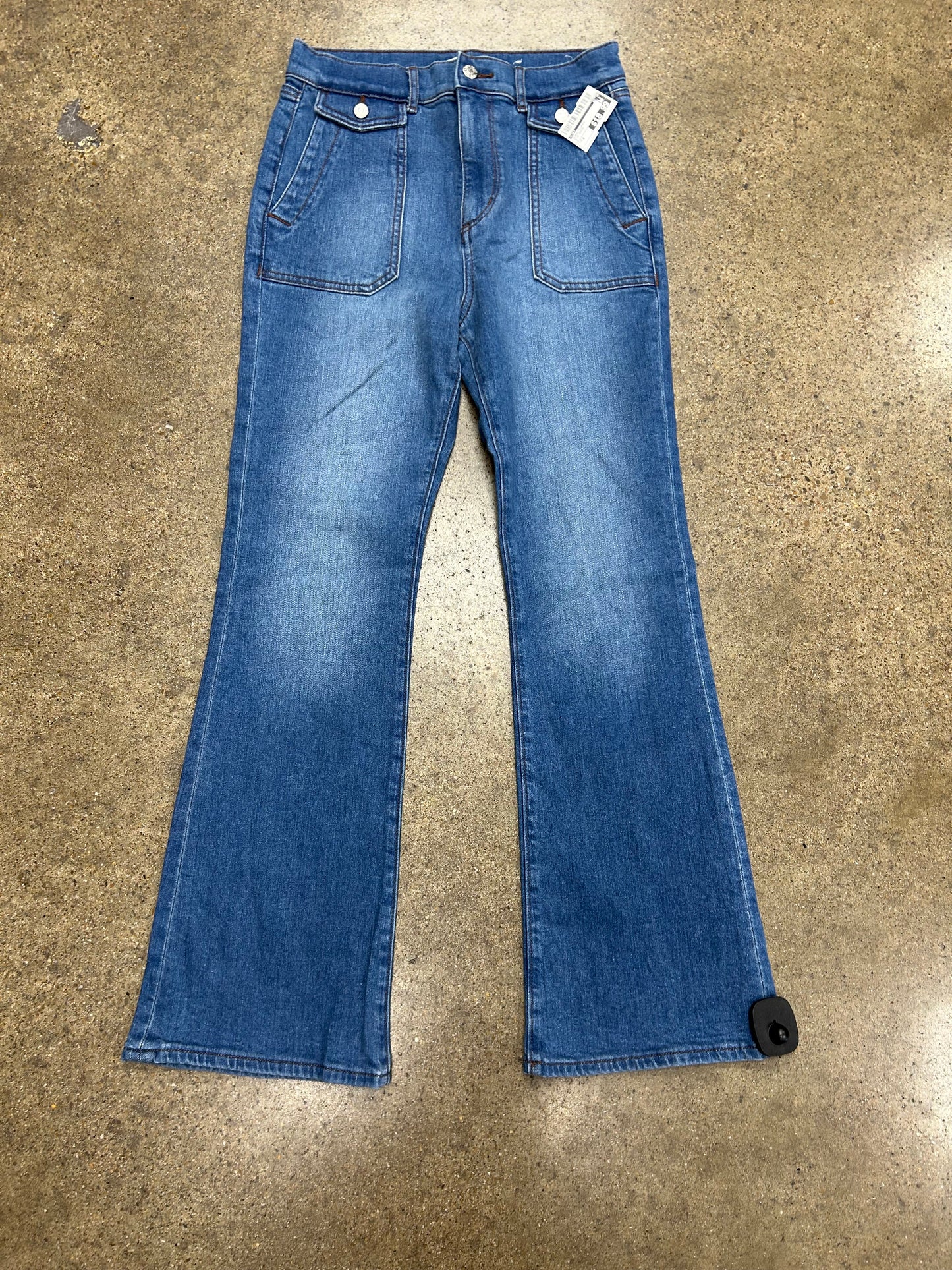 Jeans Flared By Loft In Blue Denim, Size:4