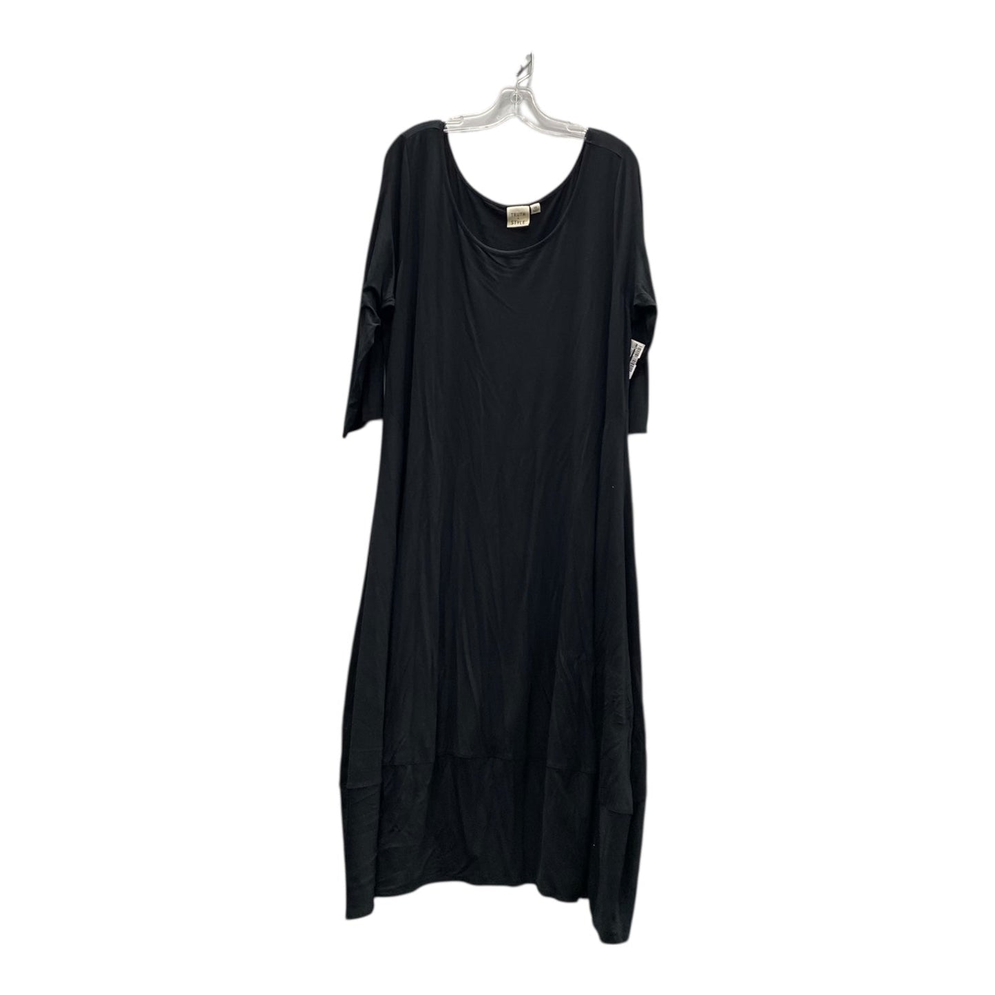 Dress Casual Maxi By Thru style In Black, Size:1X