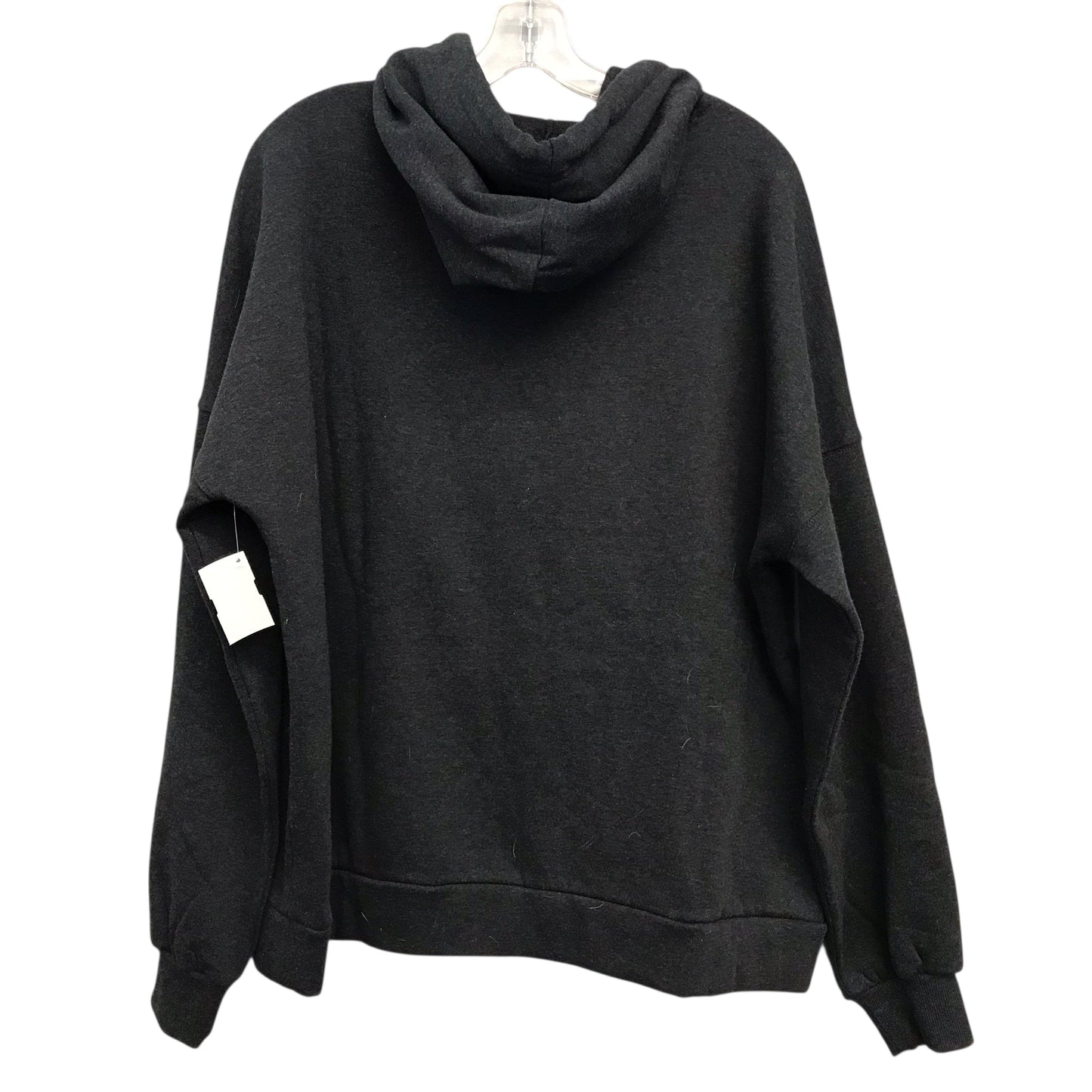 Sweatshirt Hoodie By Zenana Outfitters In Grey, Size:Xl