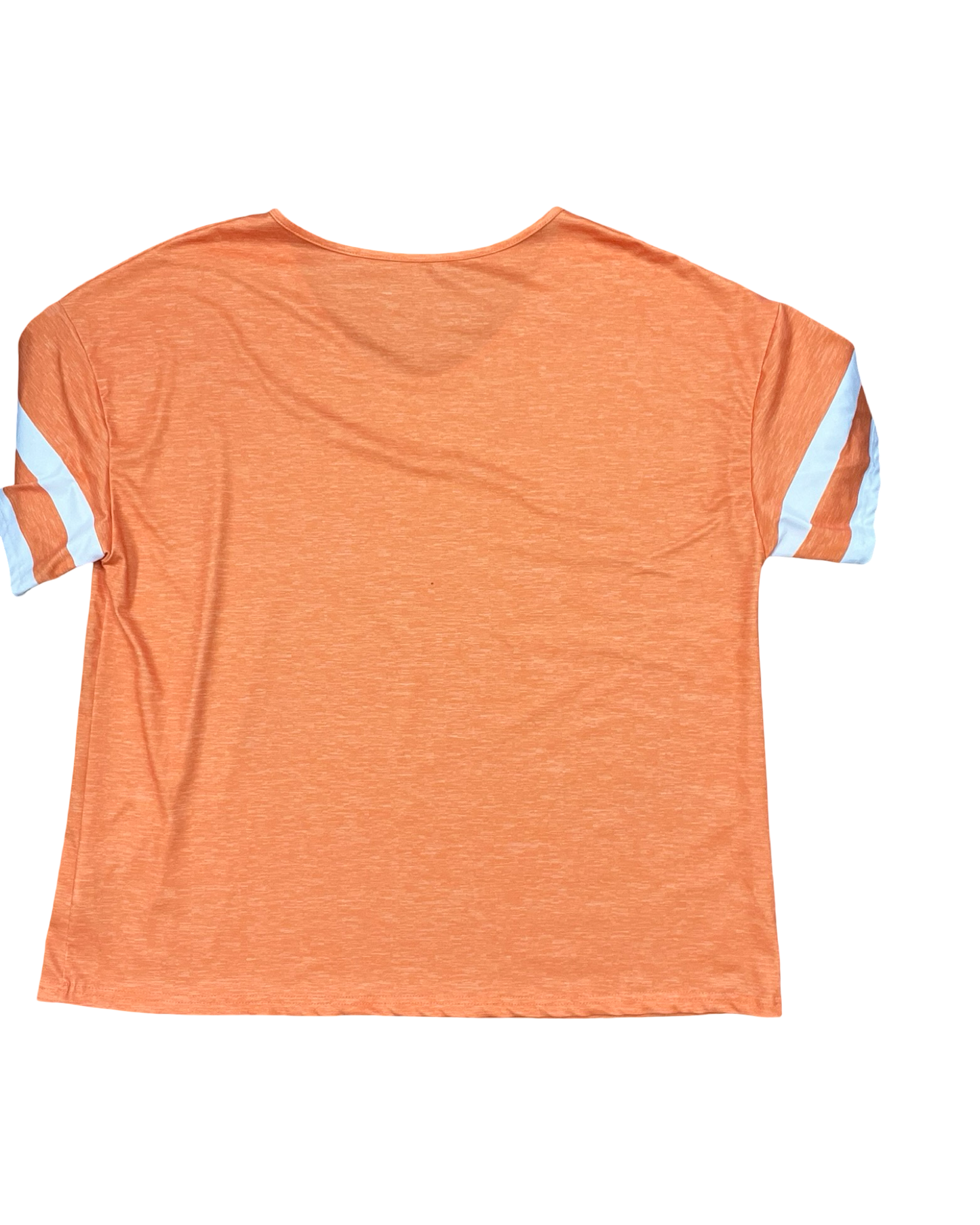 Top Ss By Clothes Mentor In Orange & White, Size:2X