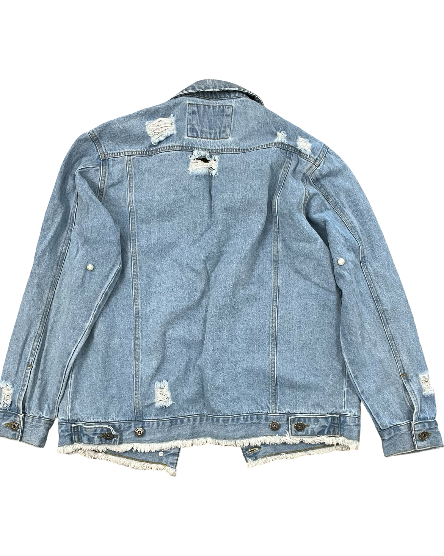 Jacket Denim By Clothes Mentor In Blue Denim, Size:L