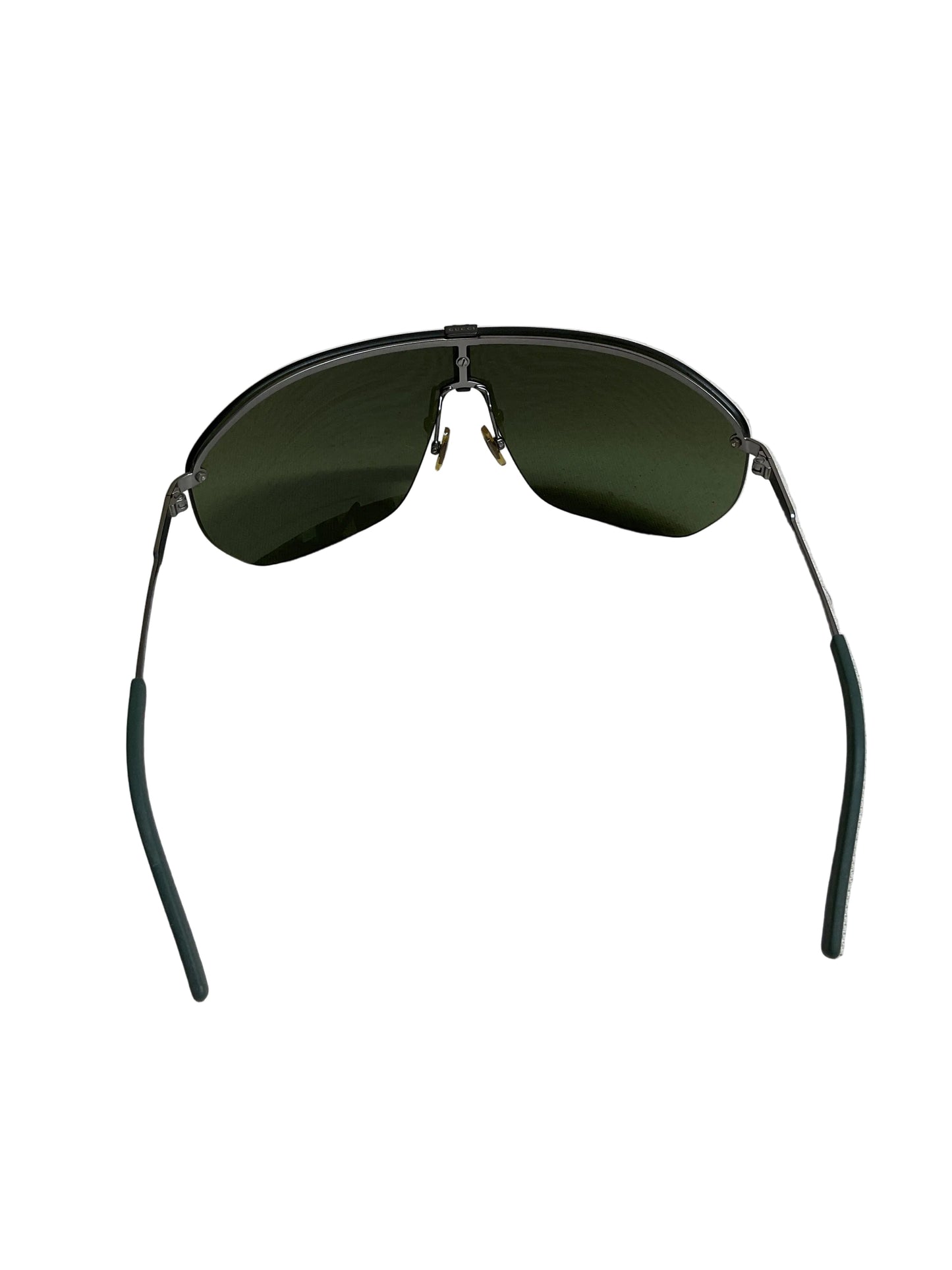 Sunglasses Luxury Designer By Gucci In Grey & Red, Size:
