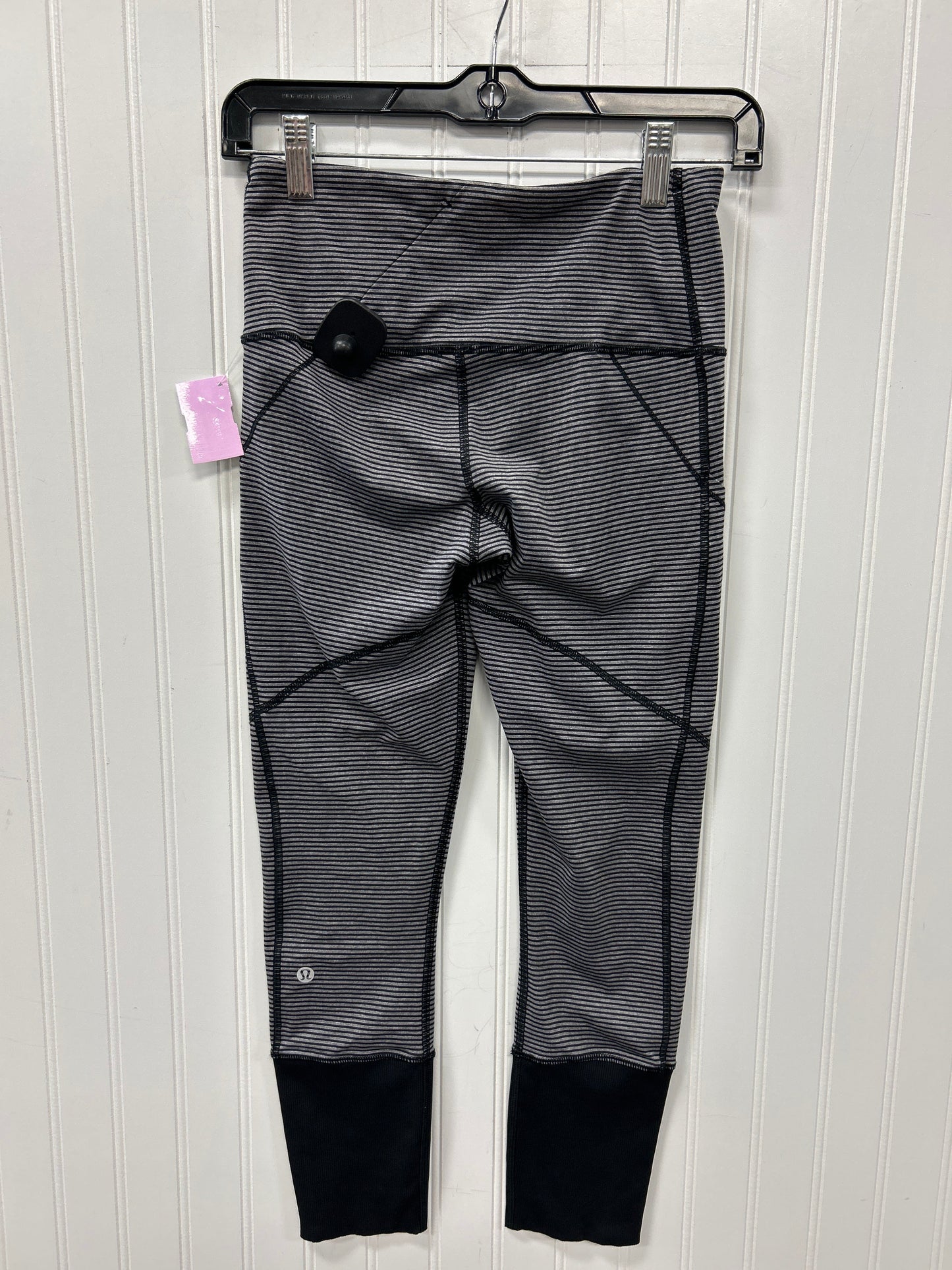 Athletic Leggings By Lululemon In Grey, Size:4