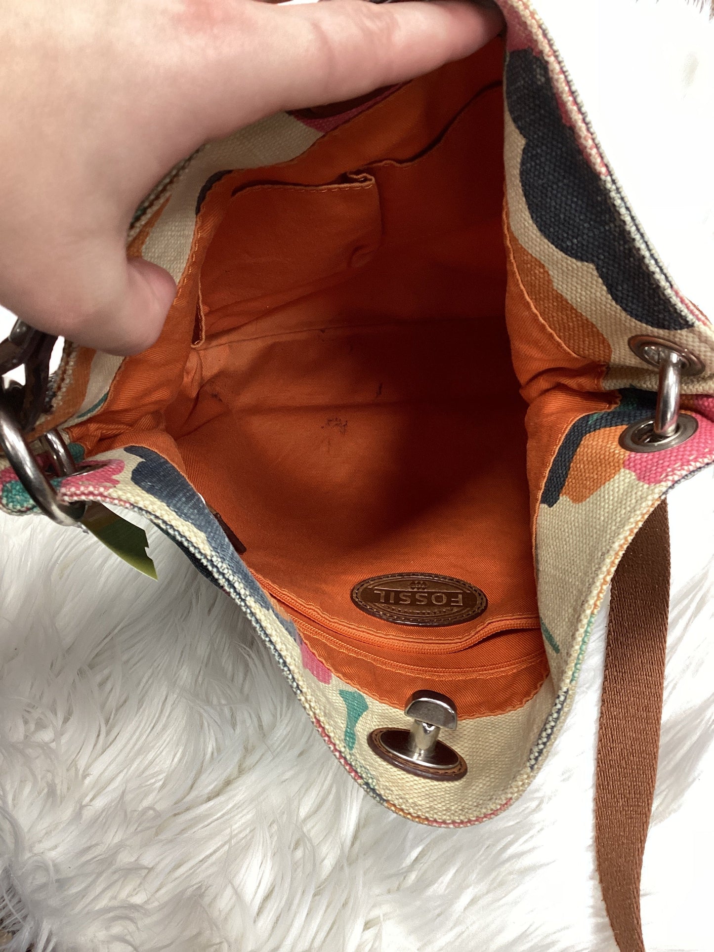 Handbag By Fossil In Cream, Size:Medium