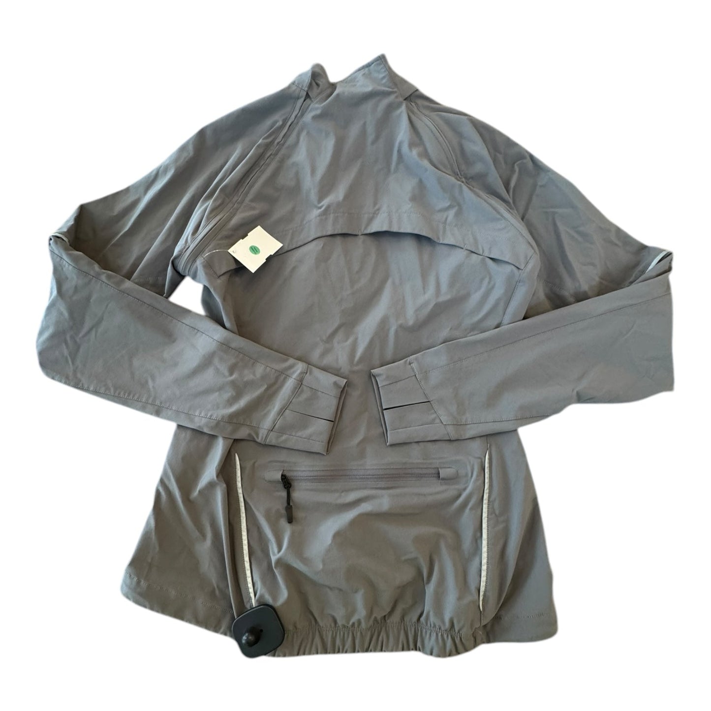 Jacket Windbreaker By Clothes Mentor In Grey, Size:Xs