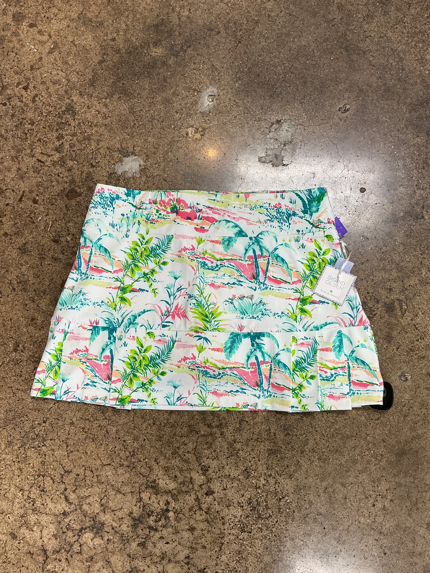 Athletic Skort By Sigrid Olsen In Floral Print, Size:L