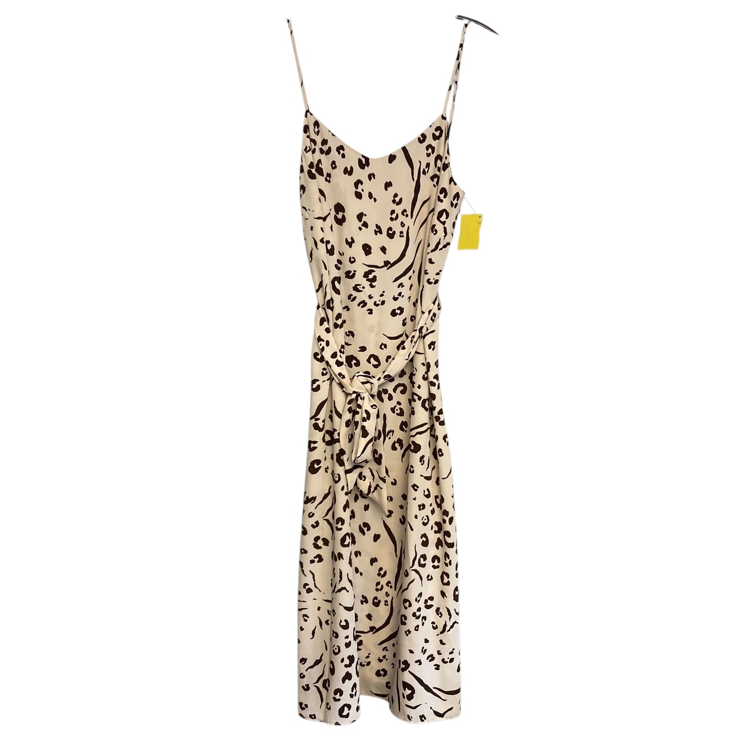 Dress Casual Midi By Nine West In Brown & Cream, Size:S