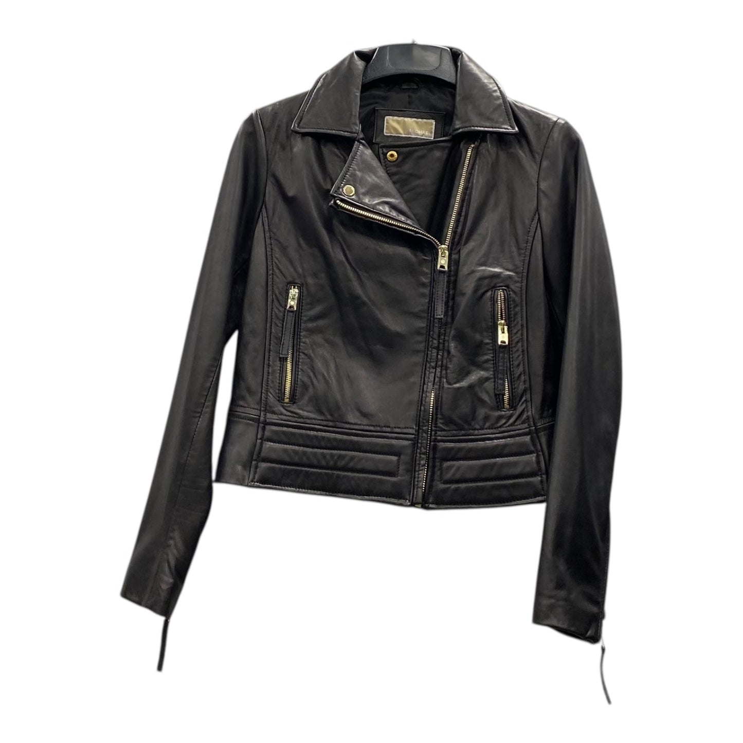 Jacket leather By Michael By Michael Kors In Black, Size:M