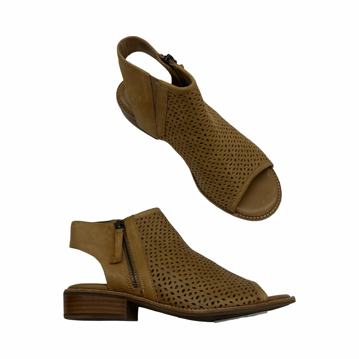Sandals Heels Block By Sofft In Tan, Size:7