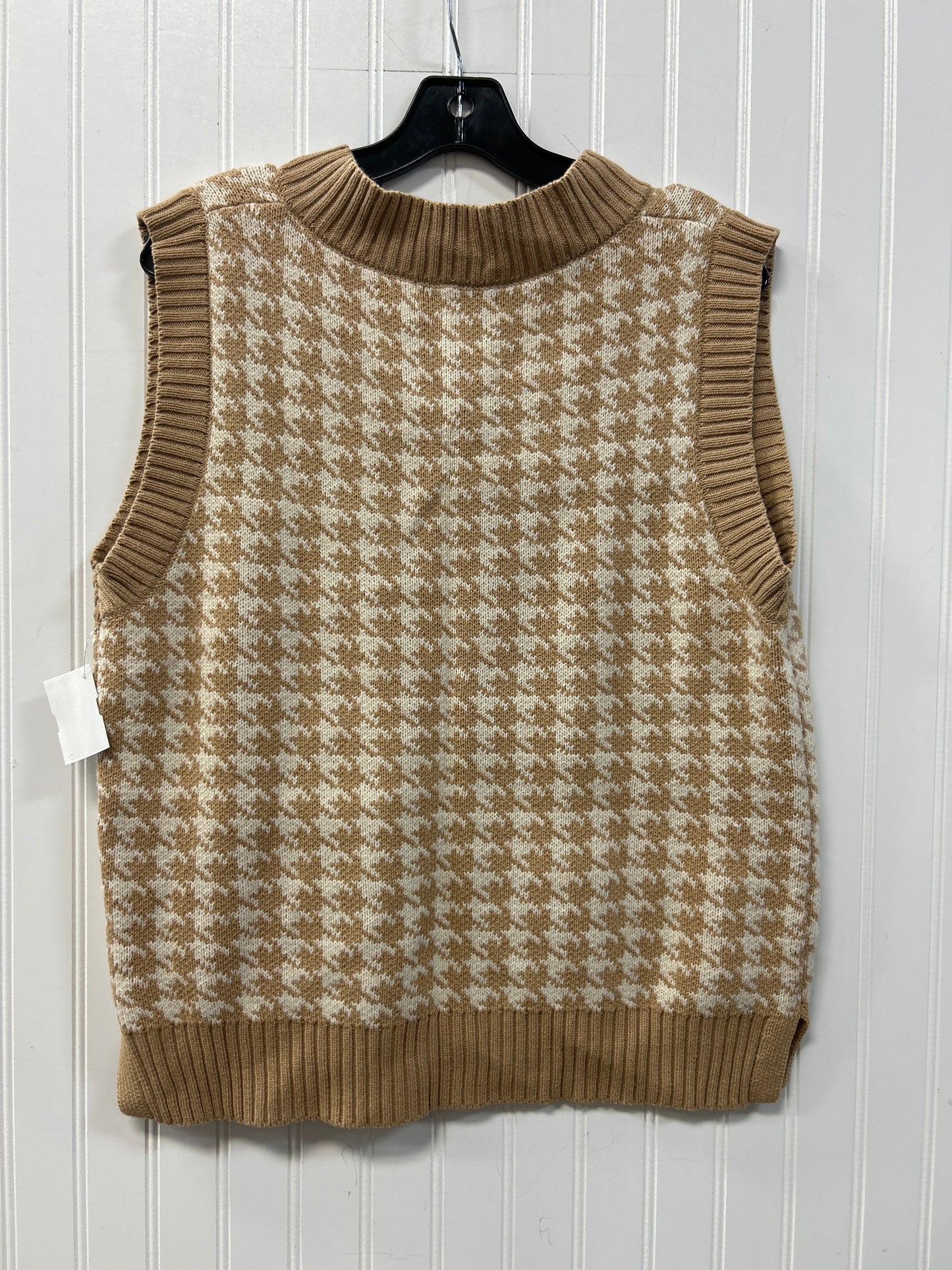 Vest Sweater By Cmc In Tan, Size:L