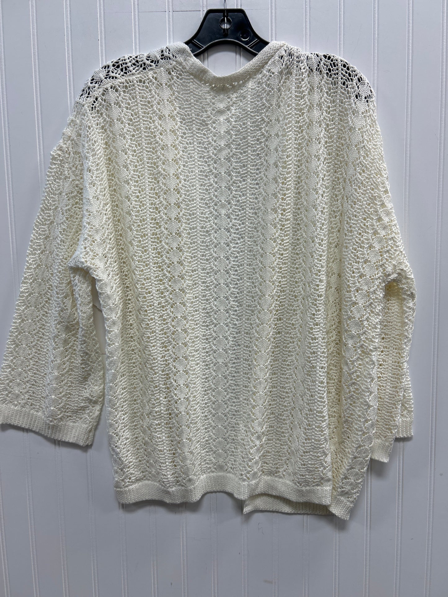 Sweater Cardigan By Clothes Mentor In Cream, Size:S