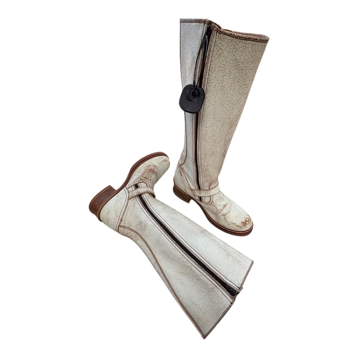 Boots Designer By Frye In Cream & Tan, Size:10