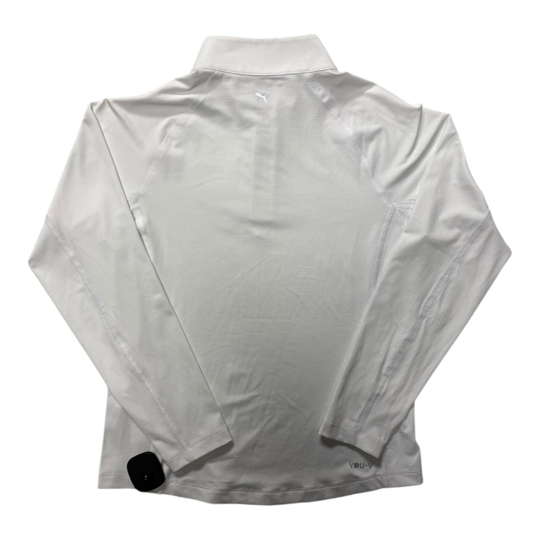 Athletic Top Ls Collar By Puma In White, Size:M