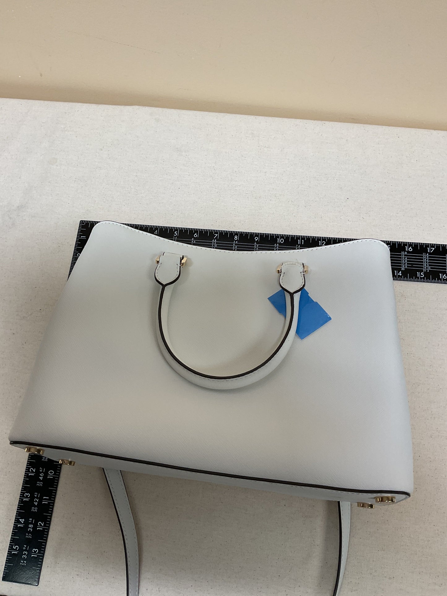 Handbag Designer By Michael Kors In White, Size:Medium