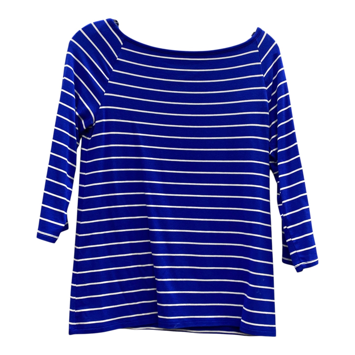 Top 3/4 Sleeve By Chicos In Blue, Size:S