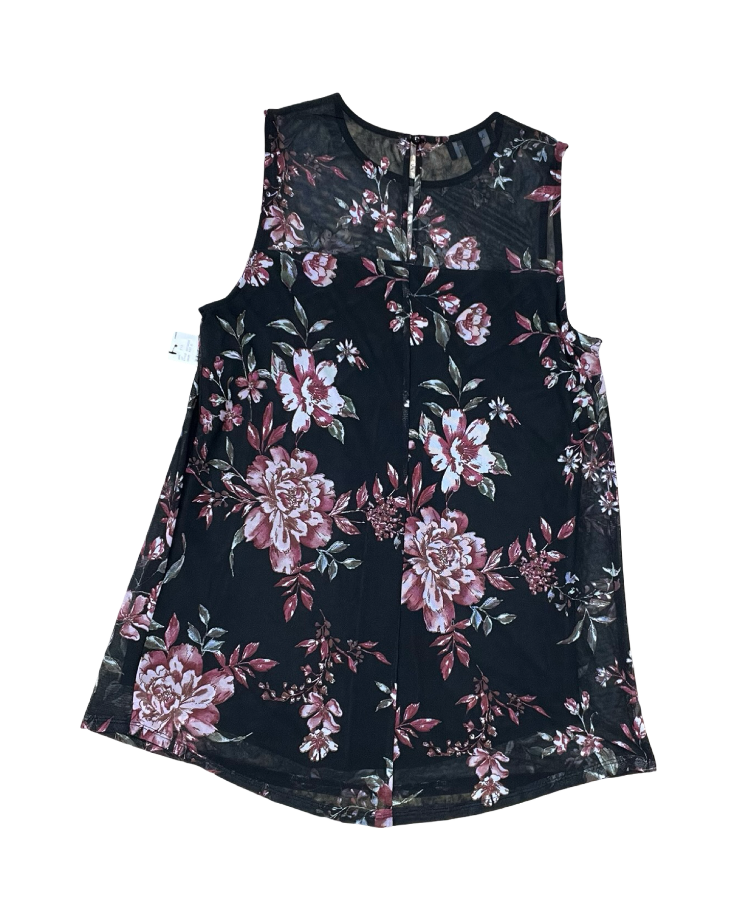 Top Sleeveless By Ab Studio In Black & Red, Size:S