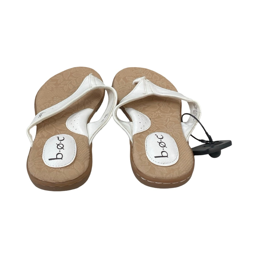 Sandals Flats By Boc In White, Size:7