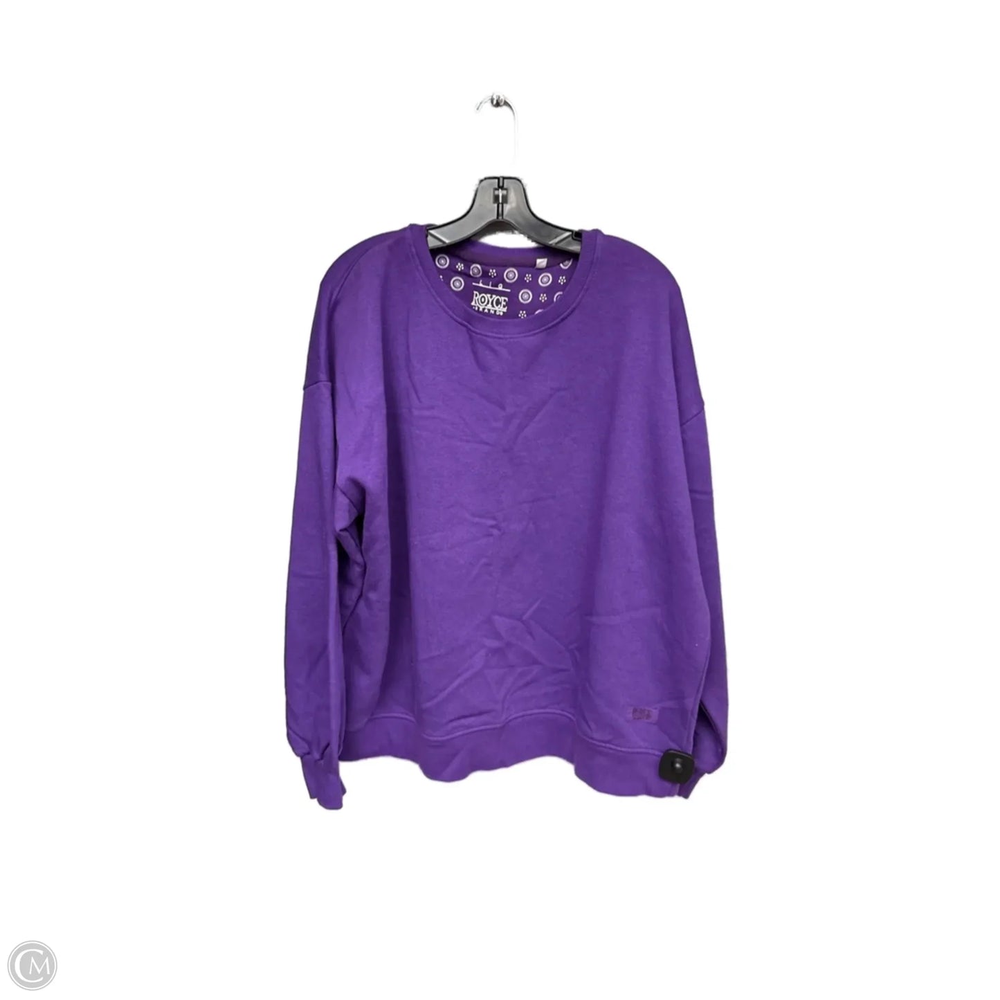 Sweatshirt Crewneck By Clothes Mentor In Purple, Size: L